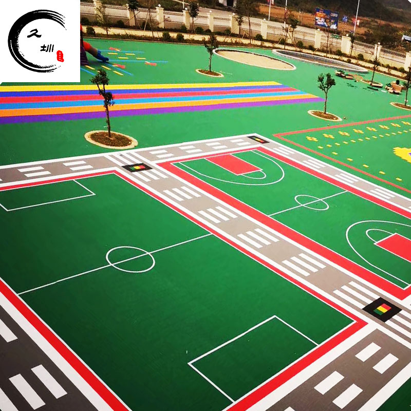 廣西久圳幼兒園懸浮地板體育運動場所專用籃球場防滑懸浮拼裝地板售后保證